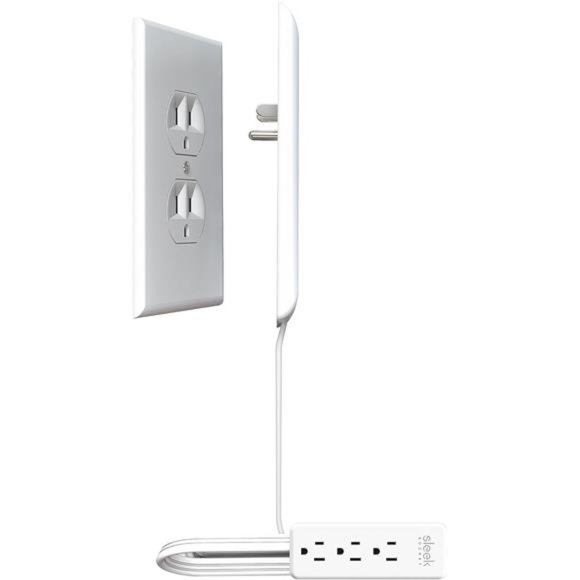 Sleek Socket Ultra-Thin Outlet Concealer with Cord Concealer Kit,3 Outlet,3-Foot - Picture 1 of 6